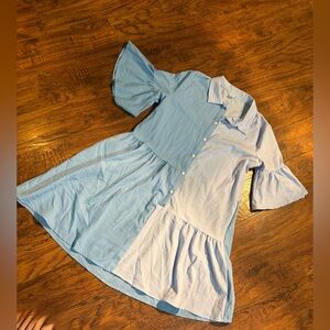 SHEIN girls size 11/12 button down dress